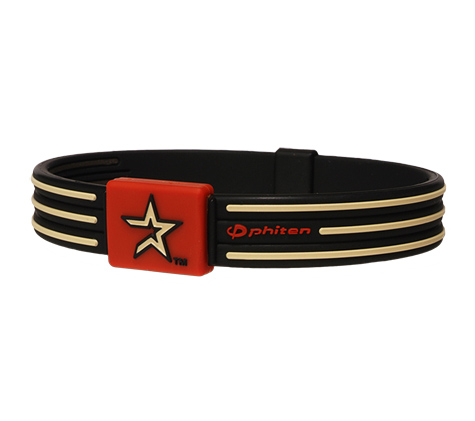 6.75 inch Houston Astros Titanium Phiten Bracelet S-Type