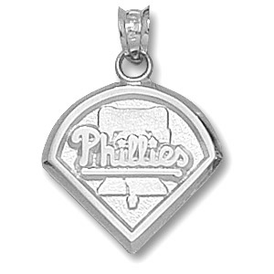 Sterling Silver 5/8in Philadelphia Phillies Full Logo Pendant