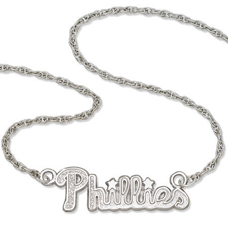 Sterling Silver 18in Philadelphia Phillies Script Necklace