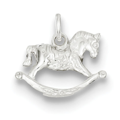 Sterling Silver 3-D Rocking Horse Charm