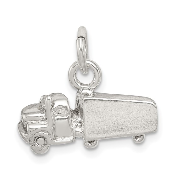 Sterling Silver Semi with Trailer Charm