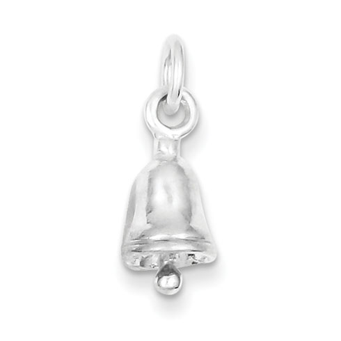 Sterling Silver Bell Charm 1/2in