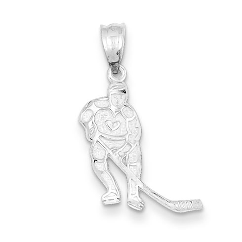 Sterling Silver Small Hockey Player Charm