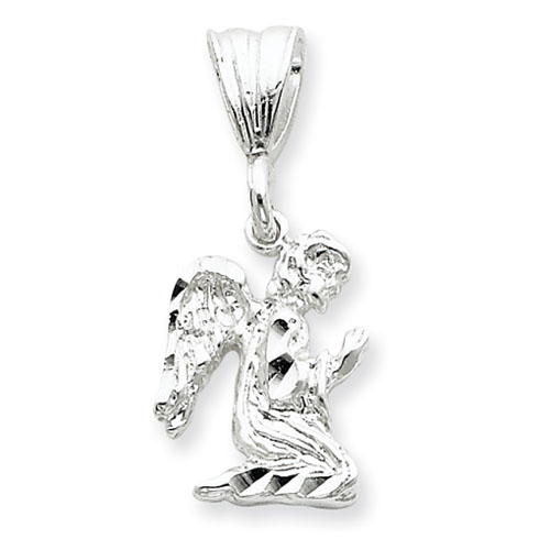 Sterling Silver 3/4in Praying Kneeling Angel Charm