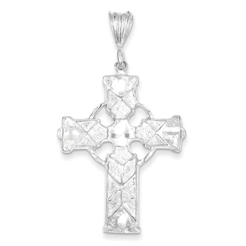 Sterling Silver 2 1/4in Celtic Iona Cross