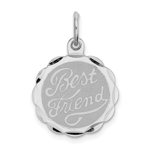 Sterling Silver Best Friend Disc Charm