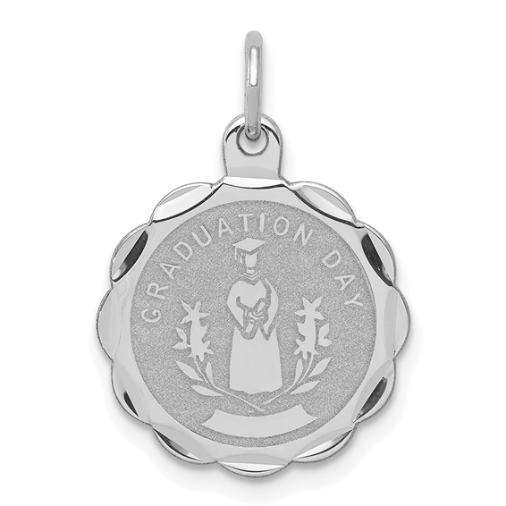 Sterling Silver 5/8in Graduation Day Disc Charm