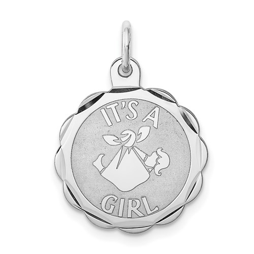 Sterling Silver Its a Girl Charm