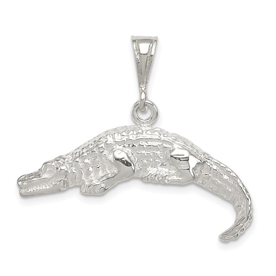 Sterling Silver Large Alligator Charm