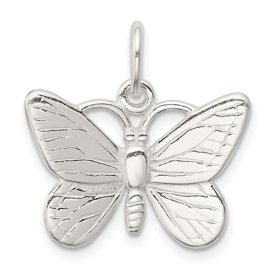 Sterling Silver 5/8in 3-D Butterfly Charm