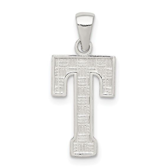 Sterling Silver Initial T Charm