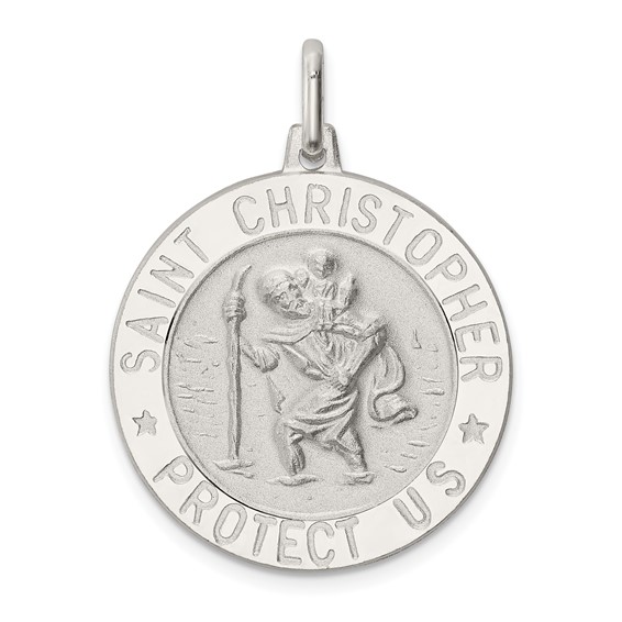 Sterling Silver 1in St. Christopher Medal