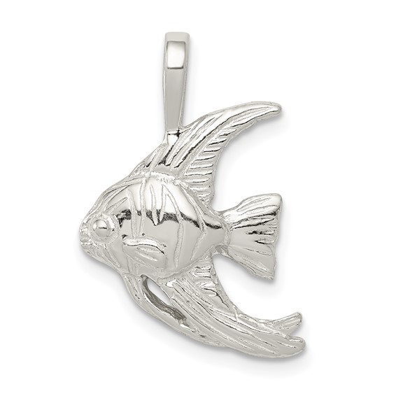 Sterling Silver 3/4in Angelfish Charm