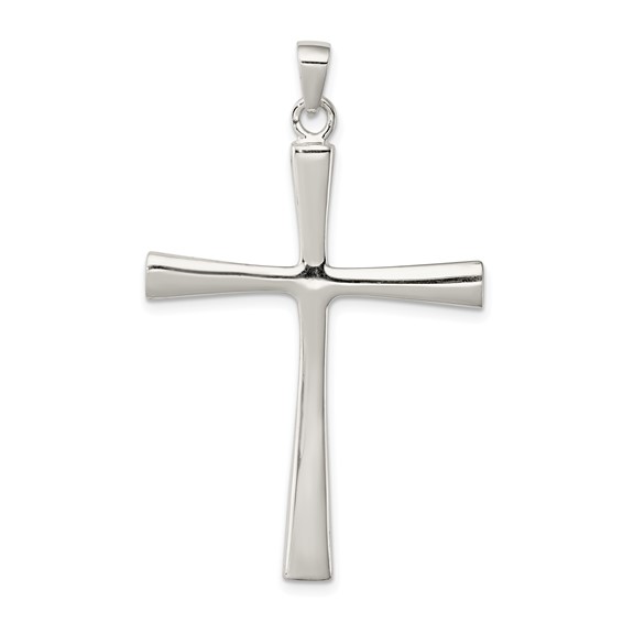 Sterling Silver 1 3/8in Tapered Cross