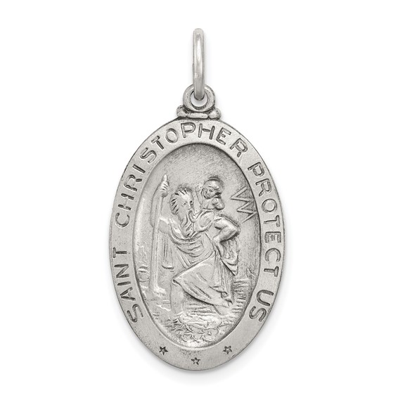 Sterling Silver 1in St. Christopher Basketball Medal