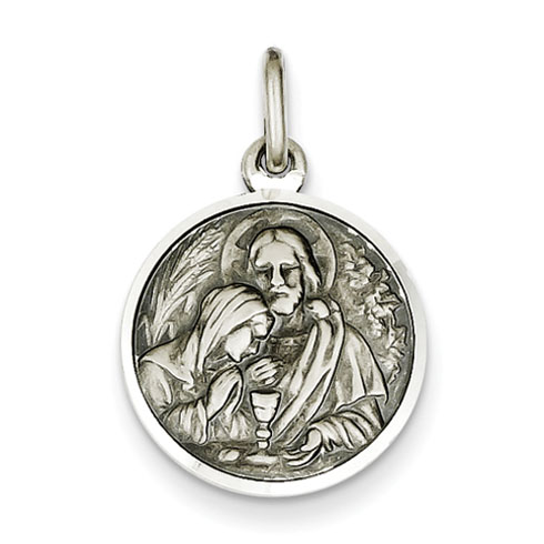 Holy Communion Medal 5/8in - Sterling Silver
