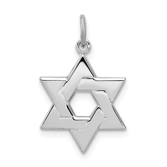 Star of David Pendant 5/8in Sterling Silver