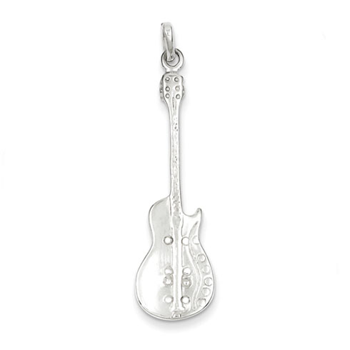 Sterling Silver 1 1/2in Guitar Charm