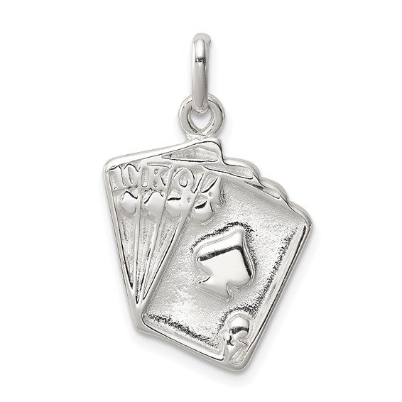 Sterling Silver Playing Cards Charm