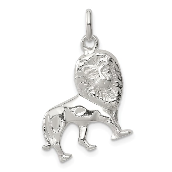 Lion Charm 3/4in - Sterling Silver