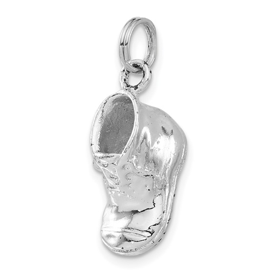 Sterling Silver Polished Baby Shoe Charm