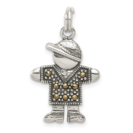 Sterling Silver Boy Charm with Hat