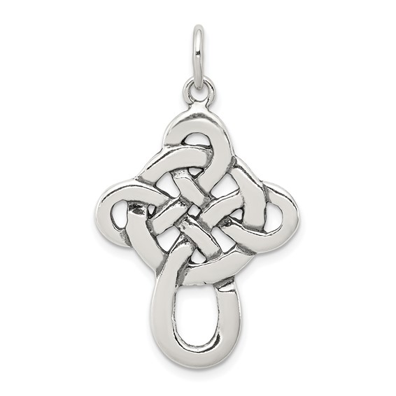 1 1/8in Celtic Cross - Sterling Silver