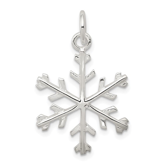 Sterling Silver 7/8in Snowflake Pendant