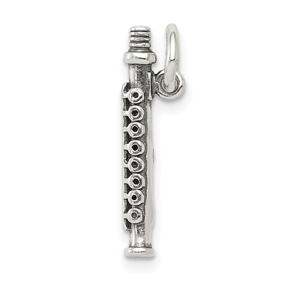 Sterling Silver Antique Flute Charm