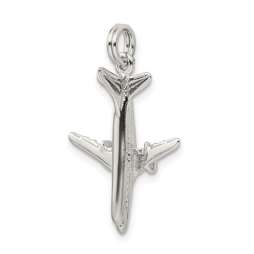 Sterling Silver 7/8in Airplane Charm