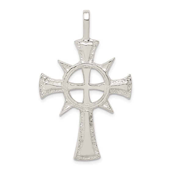 Sterling Silver Celtic & Iona Cross Pendant