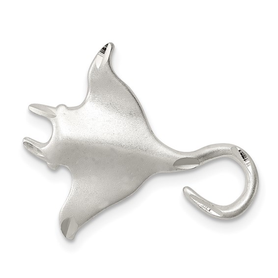 7/8in Stingray Charm - Sterling Silver