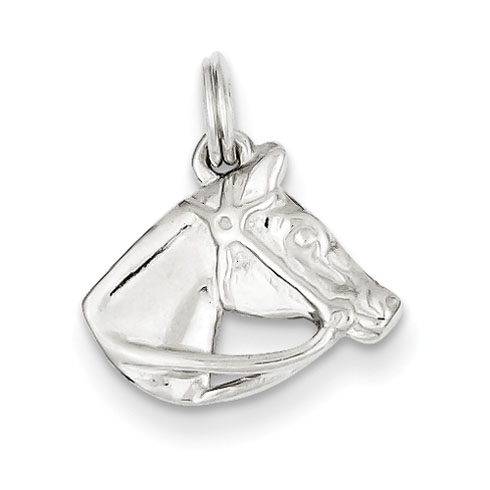 Sterling Silver Horse Head with Bridle Charm