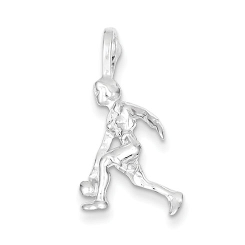 Sterling Silver Lady Bowler Charm