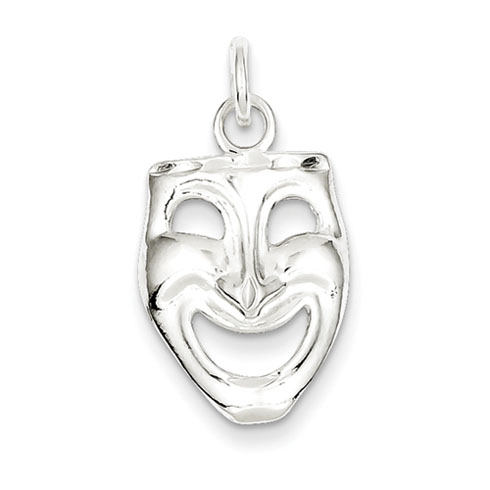 Sterling Silver Comedy Mask Charm