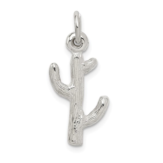Sterling Silver 3/4in Cactus Charm