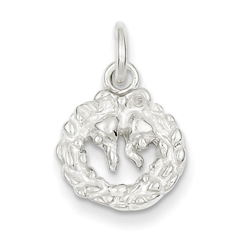 Sterling Silver Wreath Charm