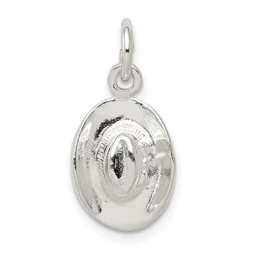 Sterling Silver Small 3-D Cowboy Hat Charm