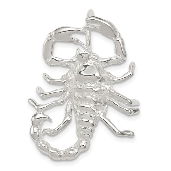 Sterling Silver Scorpion Pendant 1.25in