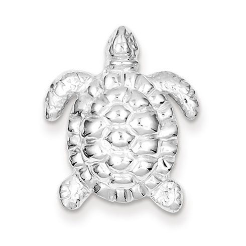 Sterling Silver 7/8in Open Back Turtle Charm