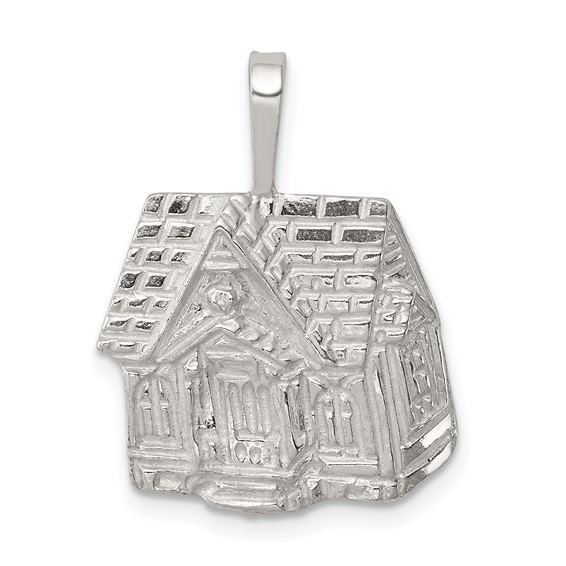 Sterling Silver 5/8in House Charm