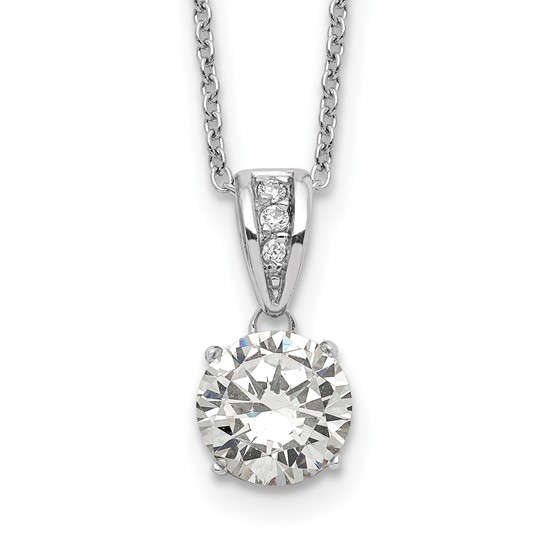 Sterling Silver & Gold-plated 8mm CZ Necklace with XO Gallery