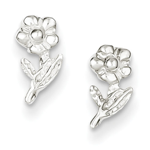 Sterling Silver Flower Mini Earrings