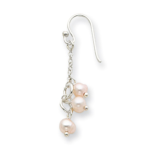 Sterling Silver Freshwater Cultured Pink Pearl Earrings