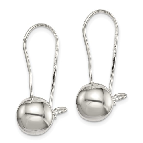 Sterling Silver 10mm Ball Dangle Earrings