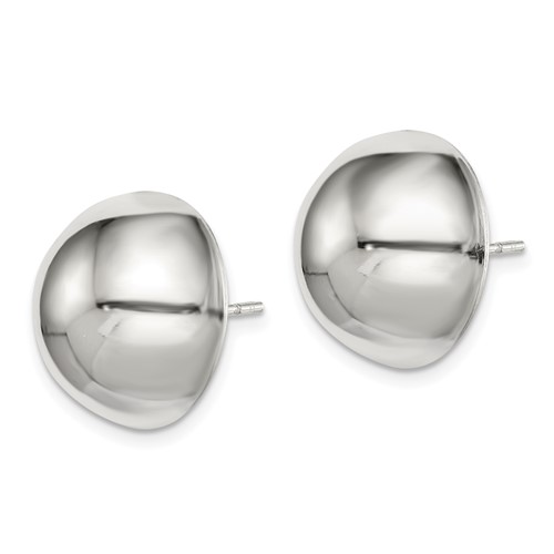 Sterling Silver 16mm Half Ball Earrings