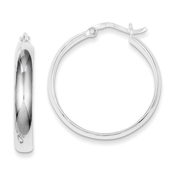 Sterling Silver 1 1/4in Hoop Earrings 5mm