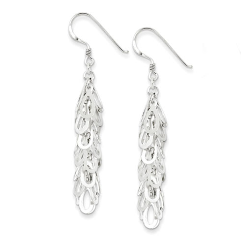 Sterling Silver Fancy Drop Earrings