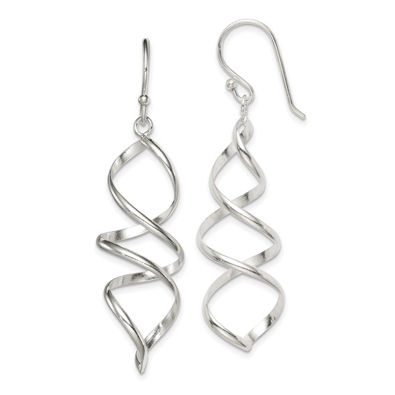 Sterling Silver Corkscrew Dangle Earrings