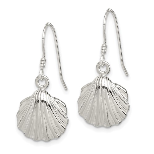 Sterling Silver Shell Dangle Earrings